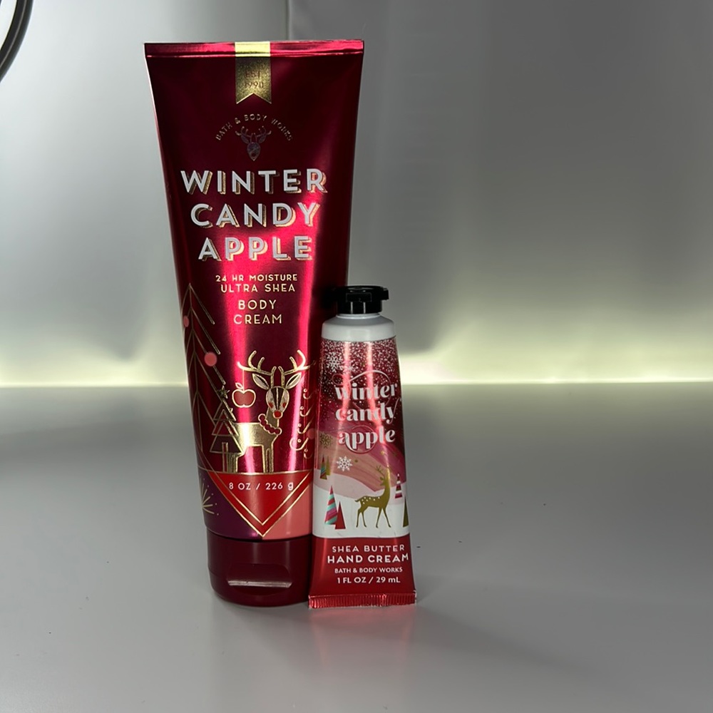 bath and body works winter candy apple body and hand lotion